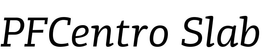 PFCentro Slab Pro Italic Yazı tipi ücretsiz indir